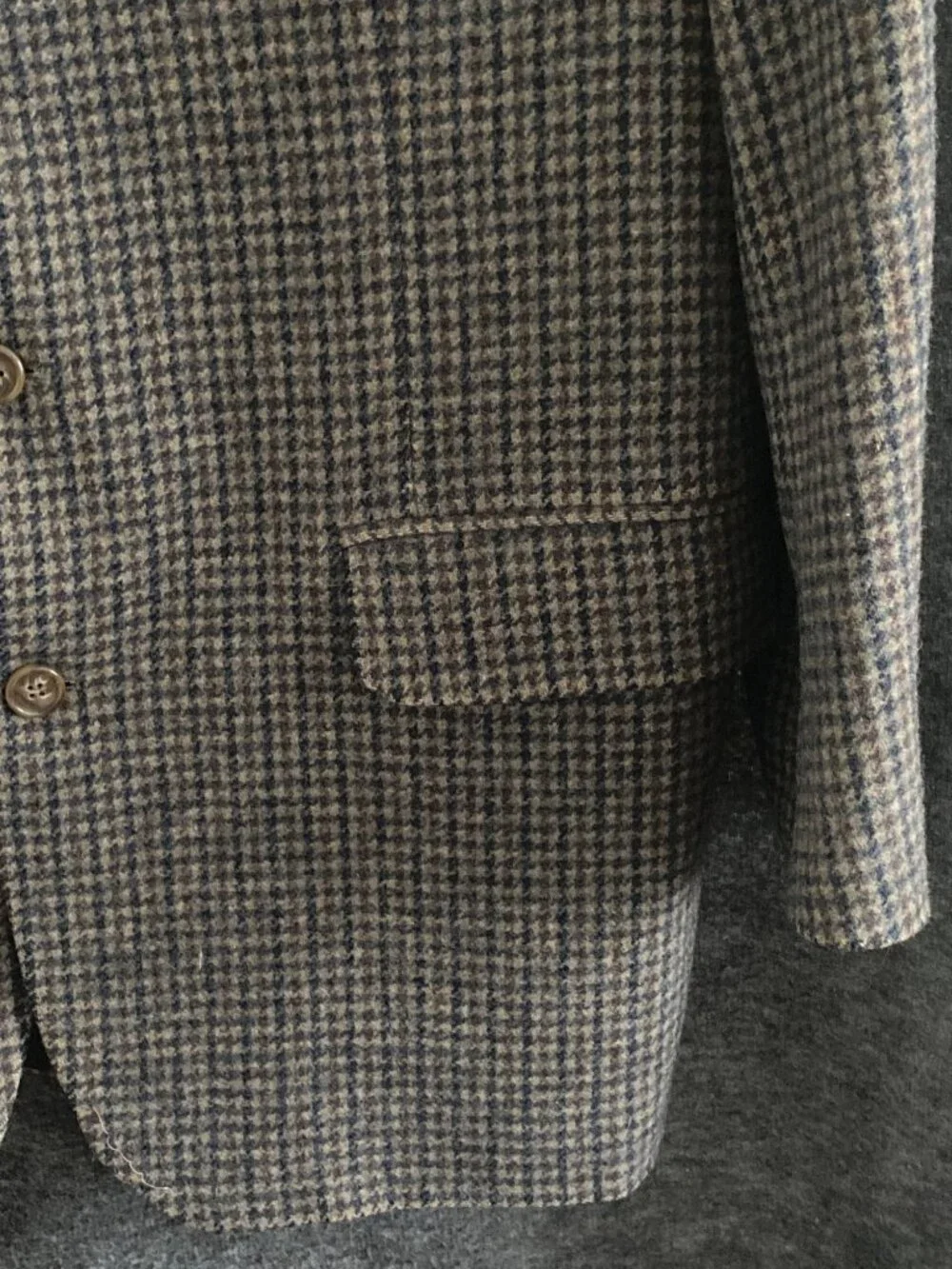 HARRIS Tweed ASHBY THORNTON APEX WOOL Sport Coat Jacket Brown Lined Men 46 L USA - Picture 9 of 16